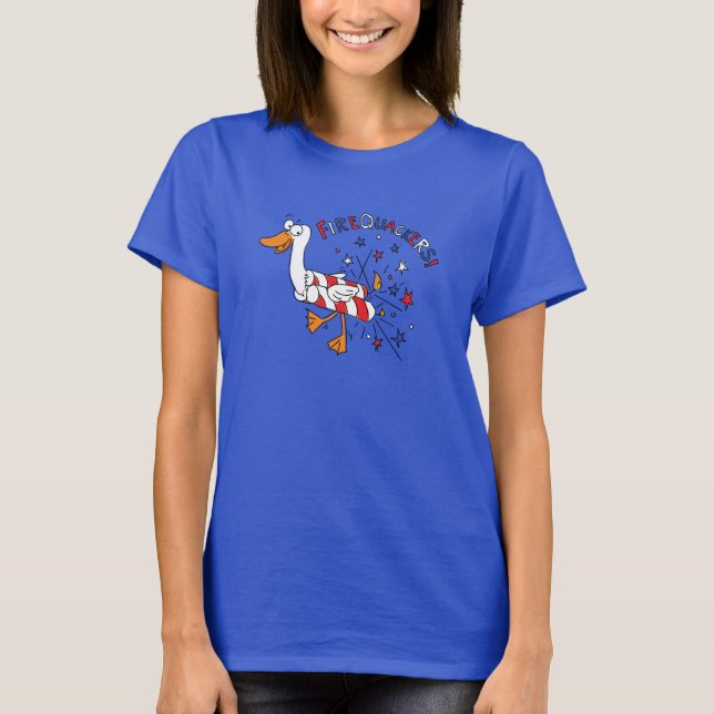 T-shirt Drôle 4 juillet canard mignon enfants (Devant)