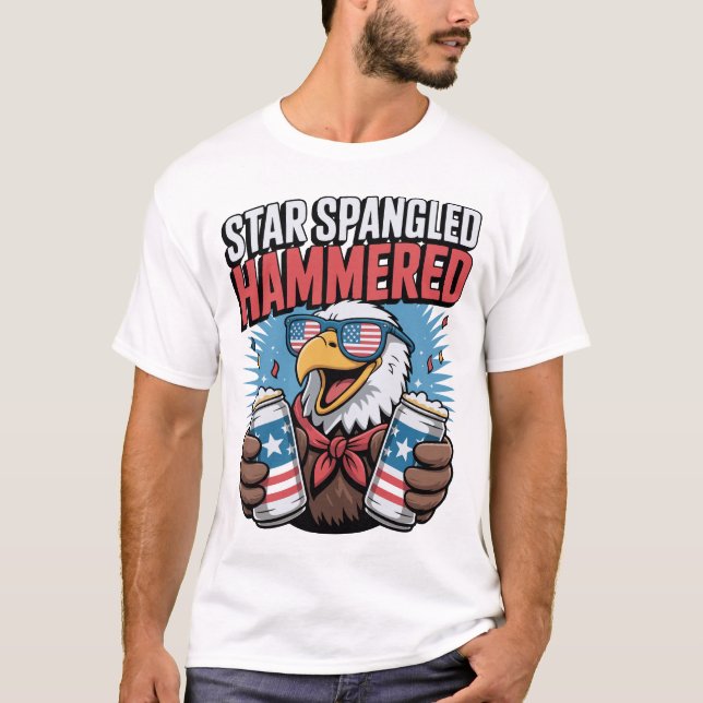 T-shirt Drôle 4 juillet design pour hommes (Devant)