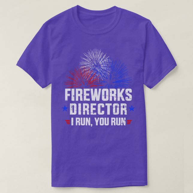 T-shirt Drôle 4 juillet directeur Fireworks Je vous dirige (Design devant)