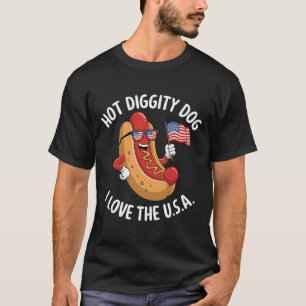 T-shirt Drôle 4 juillet Hotdog Patriotique Usa Celebr