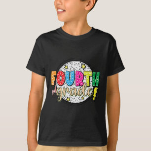 T-shirt Drôle 4e année de retour à l'école Dalmatien point
