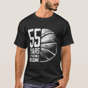 T-shirt Drôle 55 Vieux Basketball Basketball Années 55e Jo