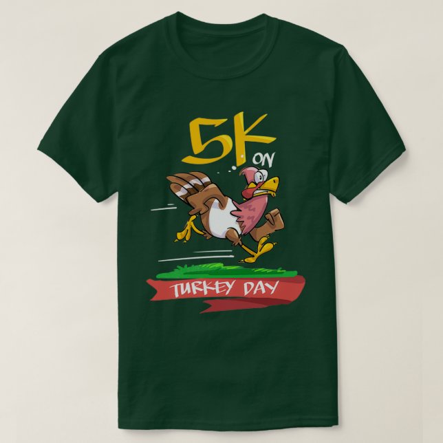 T-shirt Drôle 5K Sur Turquie Jour Race Design Turquie Trot (Design devant)