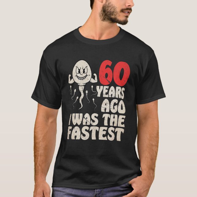 T-shirt Drôle 60e Anniversaire Robe de sac Il ya 60 ans J' (Devant)