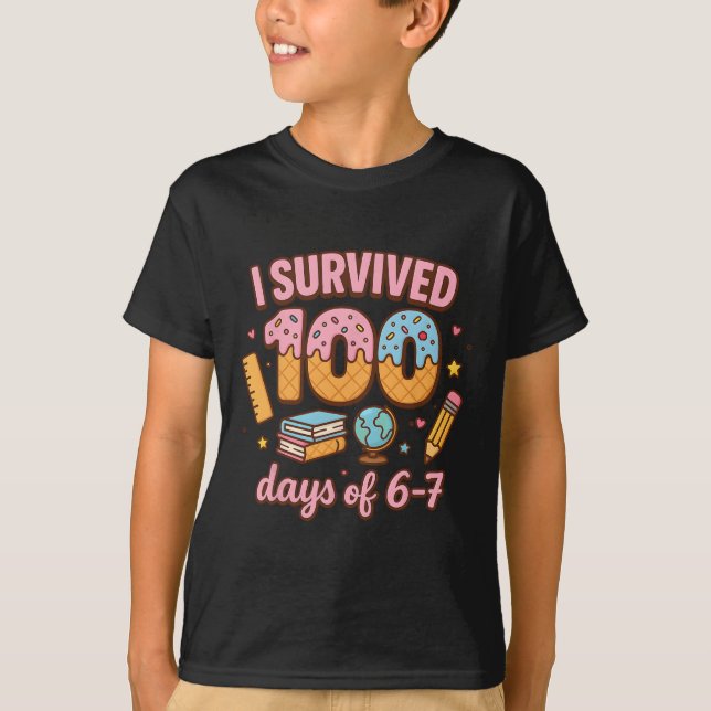 T-shirt Drôle 67 100e jour d'école Enseignant 100 Jours 6  (Devant)