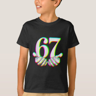 T-shirt Drôle 67 Main Six Sept Mème Gen Alpha Argot Concep