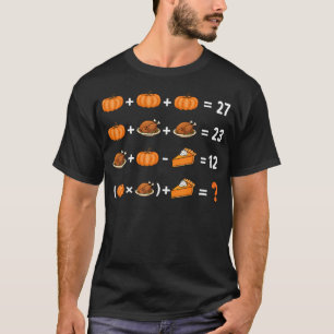 T-shirt Drôle 67 Mème Citrouille Dinde Prof De Maths Thank