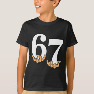 T-shirt Drôle 67 Mème Mains Argot Gen Alpha Six Sept 6 7