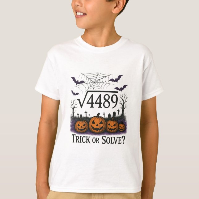 T-shirt Drôle 67 Mème Prof de maths 6 7 Halloween Carré Ro (Devant)