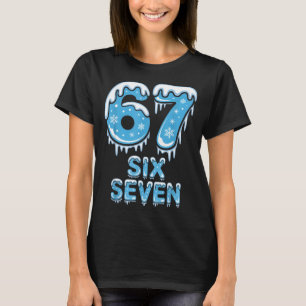 T-shirt Drôle 67 Six Sept Mème Glace Neige Hiver Noël