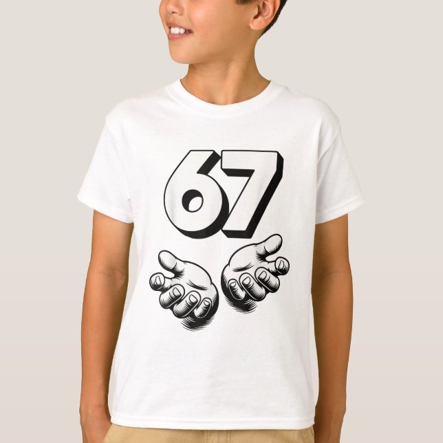 T-shirt Drôle 6 7 Mème Génération Alpha Argot Génération Z (Devant)