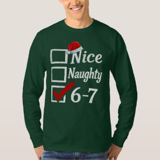 T-shirt Drôle 6-7 Mème Joliment Vilain 67 Noël Cerveau Pou