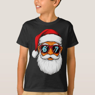 T-shirt Drôle 6 7 Six Sept Mème Visage de Père Noël Noël H
