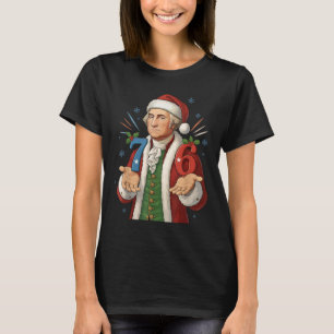 T-shirt Drôle 7-6 6-7 George Washington Santa 67 Meme Chri