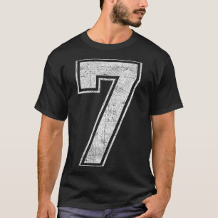 T-shirt Drôle 7 Numéro Sept Graphique Groupe Halloween Nai
