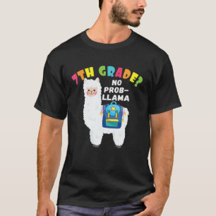 T-shirt Drôle 7E ANNÉE Non Prob-Llama Retour À L'École 202
