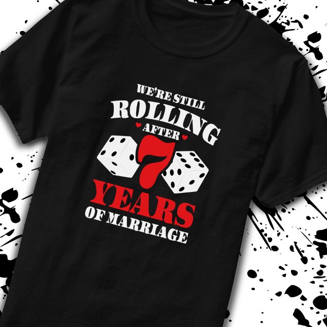 T-shirt Drôle 7ème anniversaire Couples mariés 7 ans (Créateur téléchargé)