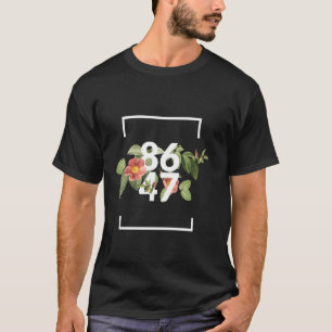 T-shirt Drôle 8647 Style floral subtil 86 47 chiffre romai
