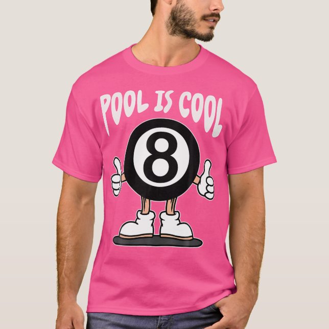 T-shirt Drôle 8 Ball Billard Joueur Huit Ball Billi (Devant)