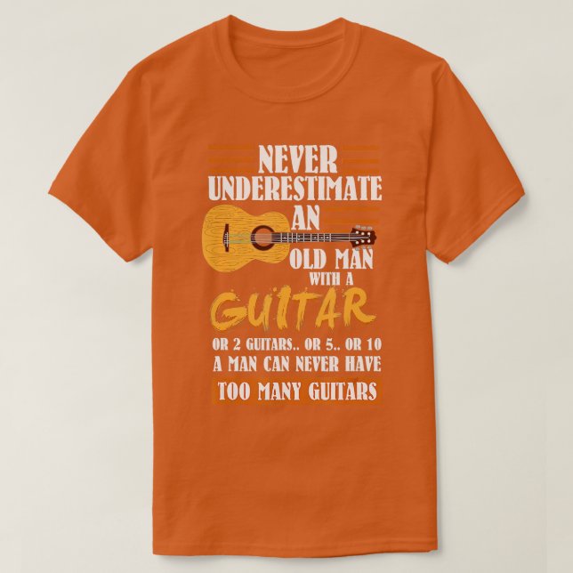 T-shirt Drôle Accoustique Guitare Player Cadeau (Design devant)