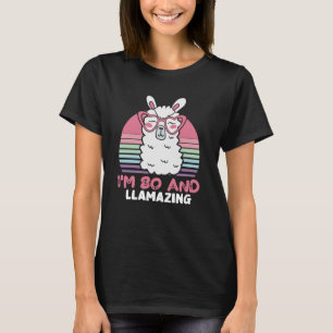 T-shirt Drôle Adorable Llama 80e Anniversaire Don Pour Fem