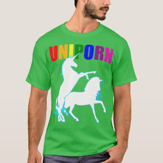 T-shirt Drôle Adulte Gay Sale Unicorne Naught Inapproprié