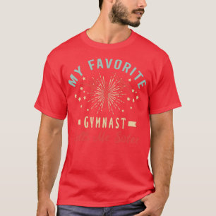 T-shirt drôle Aérobic Ma gymnaste préférée m'appelle soeur
