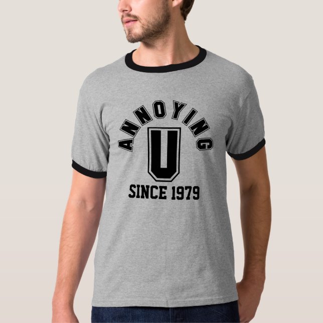 T-shirt Drôle agaçant ton Tee, Noir (Devant)