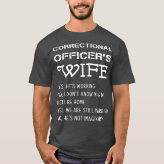 T-shirt Drôle Agent Correctionnel Femme Réponses communes