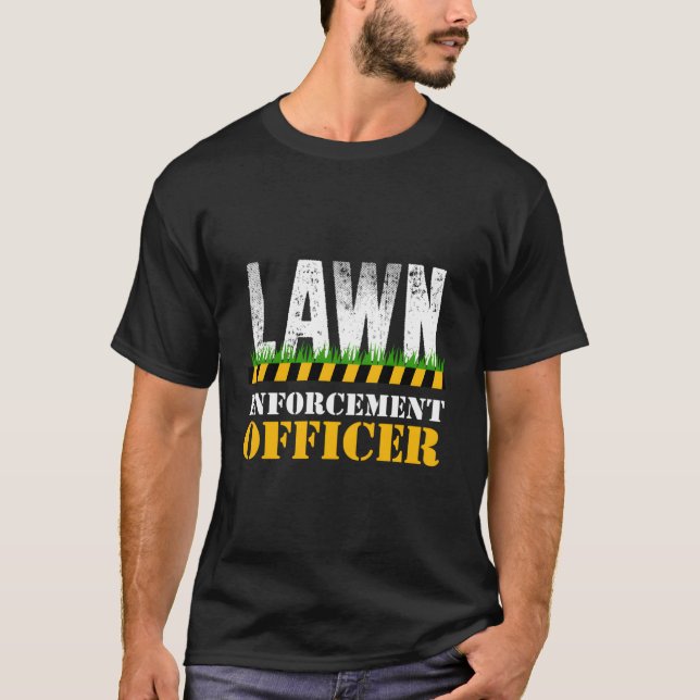 T-shirt Drôle Agent D'Application De La Pelouse Mowing Cad (Devant)