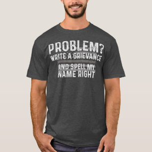 T-shirt Drôle Agent De Correction Dons Hommes Mince Argen
