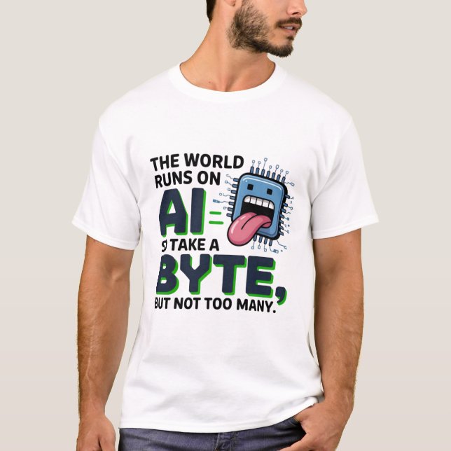 T-shirt Drôle AI Byte Citation - Geek technique Humour (Devant)