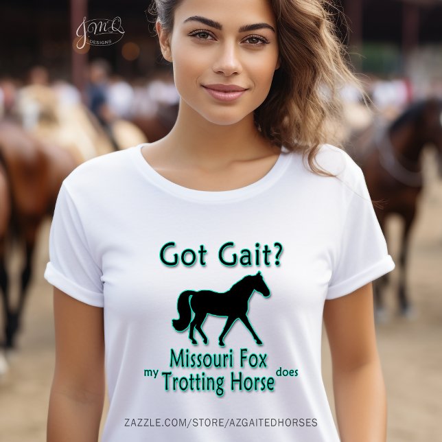 T-shirt Drôle Ai Gait Fox Trotting Horse (Got Gait Missouri Fox Trotting Horse silhouette t-shirt 🐎)