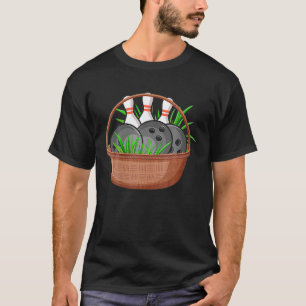 T-shirt Drôle Aiguille De Bowling Pour Pâques Panier D'Oeu