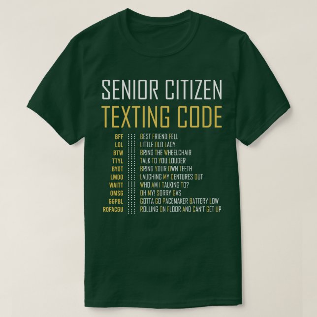 T-shirt Drôle Aînés - Code de Textes Cadeau pour Grand-Pèr (Design devant)
