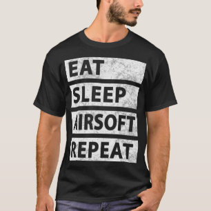 T-shirt Drôle Airsoft Manger Sleep Airsoft