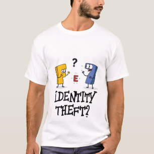 T-shirt Drôle Albhabet Identité Vol Personnalisé