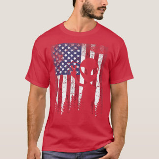 T-shirt Drôle Alien UFO American Drapeau 4 juillet hommes