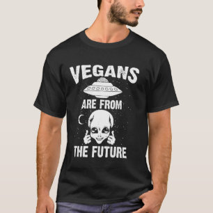 T-shirt Drôle Alien Végétalien Mignon Ufo Végétarien Homme