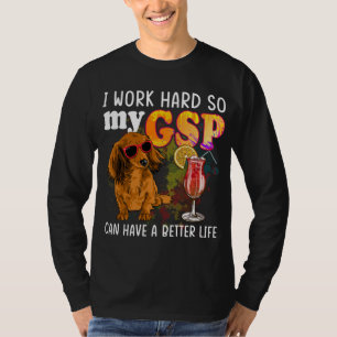 T-shirt Drôle Allemand Raccourci Pointeur Cadeaux GSP Love