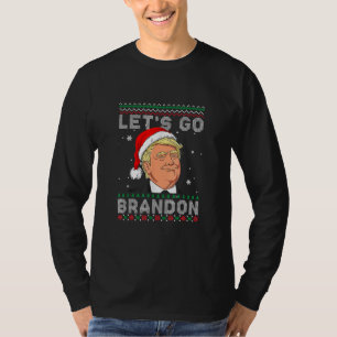 T-shirt Drôle Allons-y Brandon Père Noël Donald Trump Ugly