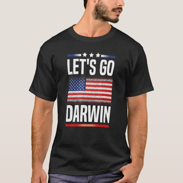 T-shirt Drôle Allons-y Darwin (Devant)