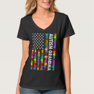 T-shirt Drôle Américain Autisme Grandma Autisme Lauréats