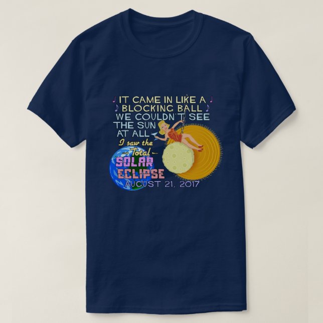 T-shirt Drôle américain solaire total d'éclipse le 21 août (Design devant)