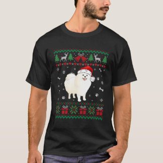 T-shirt Drôle American Eskimo Chien Santa Hat cadeau de No