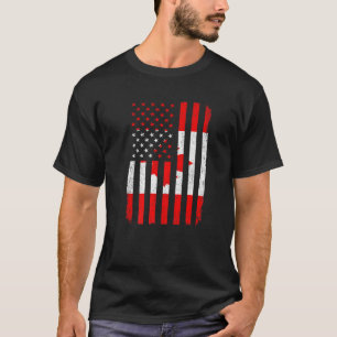 T-shirt Drôle Amérique Drapeau Retro Canada Drapeau Jersey