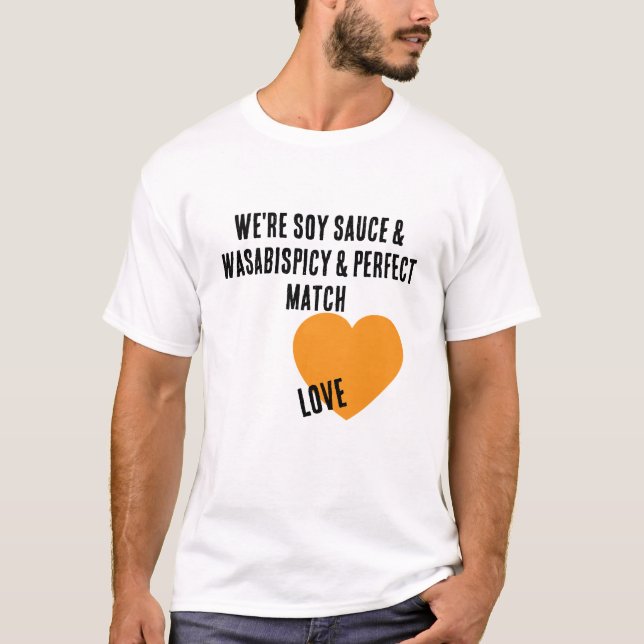 T-Shirt Drôle Amour Sushi Pun (Devant)
