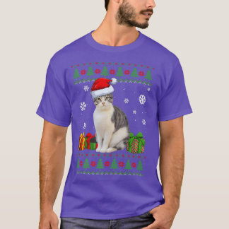 T-shirt Drôle Amoureux de les chats mignon Chat Santa Hat 