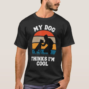 T-shirt Drôle Amoureux de Pit Bull Mon chien pense que je