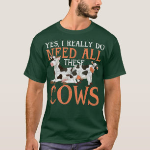 T-shirt Drôle Amoureux des animaux de ferme Vache fermier 